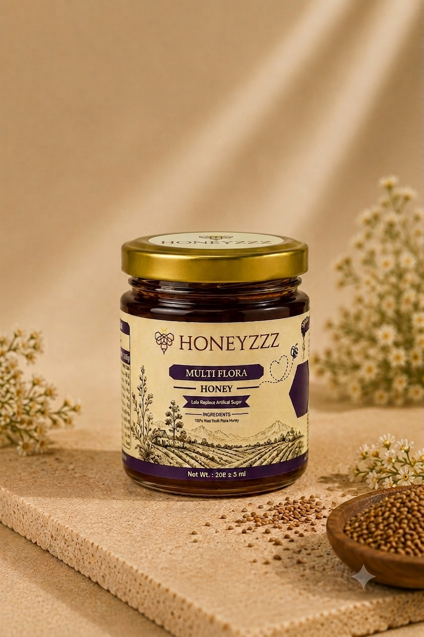 Multi Flora Natural Honey (Raw & Unfiltered) 500 gm