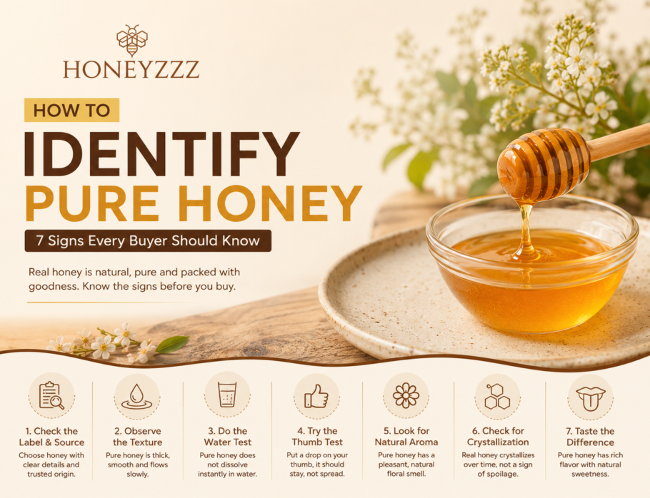 How to identify pure honey: 7 signs every buyer should know with Honeyzzz raw honey guide